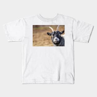 Goat milk? cute and funny goat photograph Kids T-Shirt